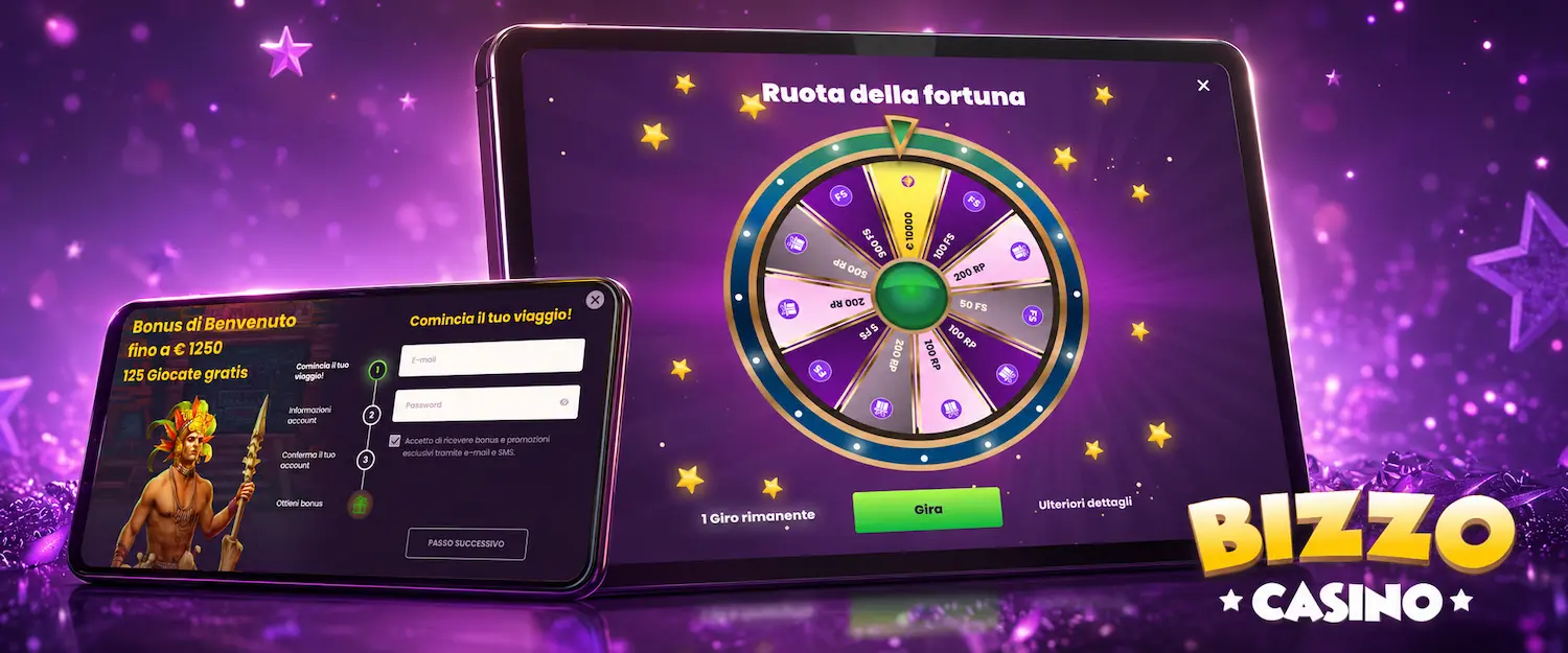 Registrazione e accesso a Bizzo Casino